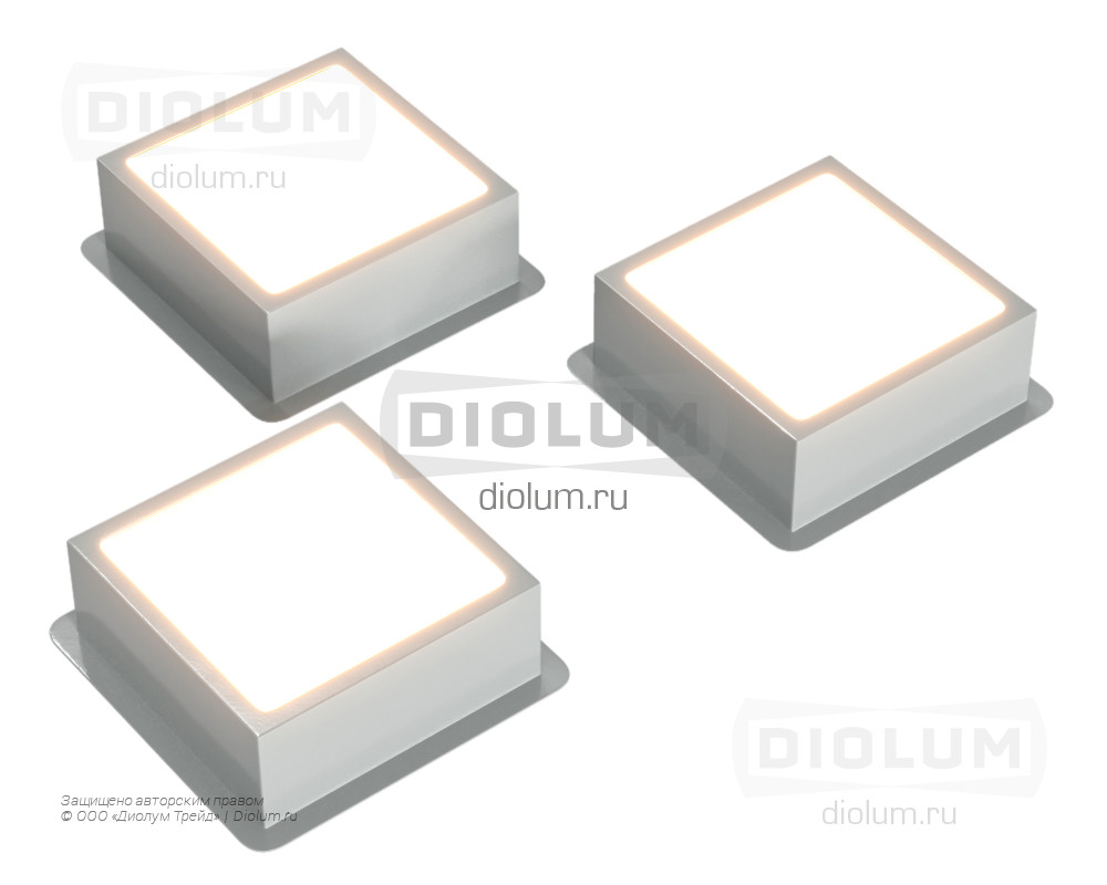 Светодиодный светильник Грильято Домино x3 100х100 16Вт 5000К IP20 серый фото 1