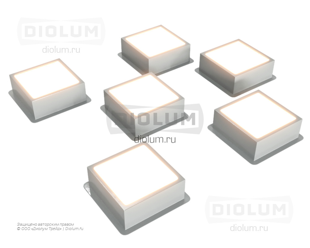 Светодиодный светильник Грильято Домино x6 100х100 41Вт 4000К IP20 серый фото 1