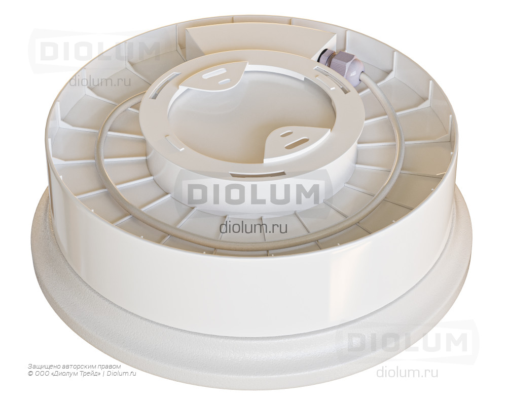 Светодиодный светильник Round 18Вт с датчиком движения 4000К IP65 белый фото 4