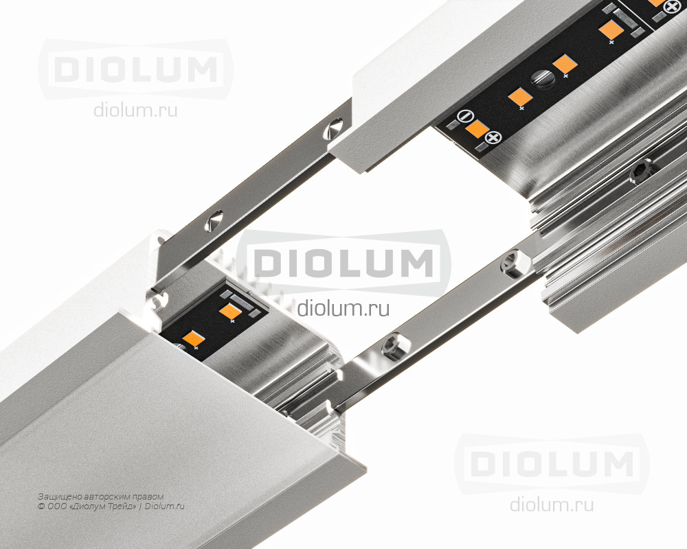 Встраиваемый линейный светодиодный светильник LR63-3000 162Вт 3000К IP20 белый фото 9