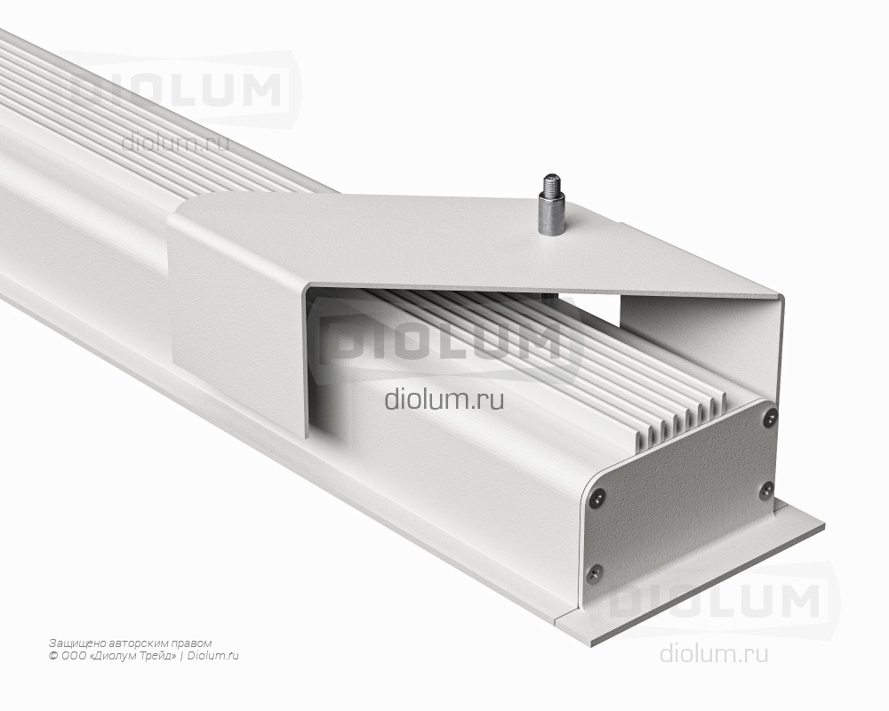 Встраиваемый линейный светодиодный светильник LR63-3000 162Вт 3000К IP20 белый фото 7