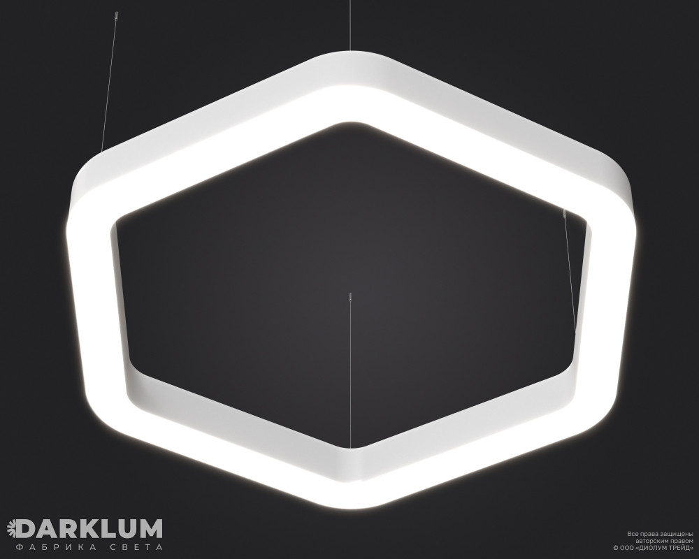 Подвесной светодиодный светильник HEXASOFT-1000 82Вт 4000К белый фото 2