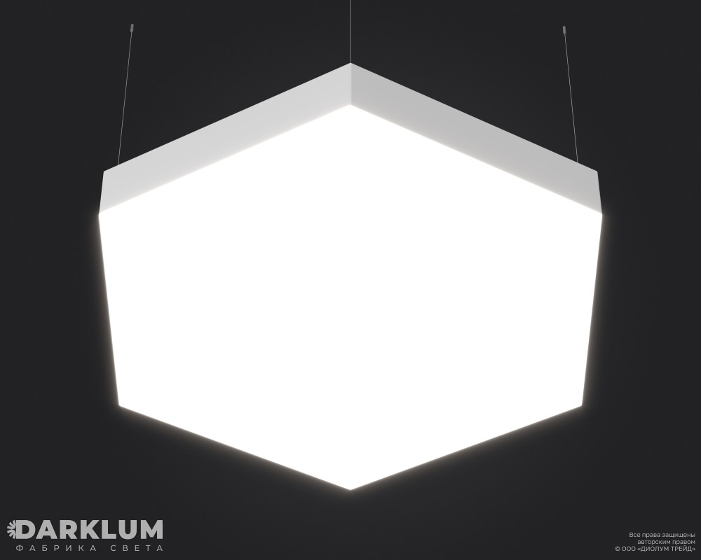 Подвесной светодиодный светильник HEXABOX-400 21Вт 5000К белый фото 2