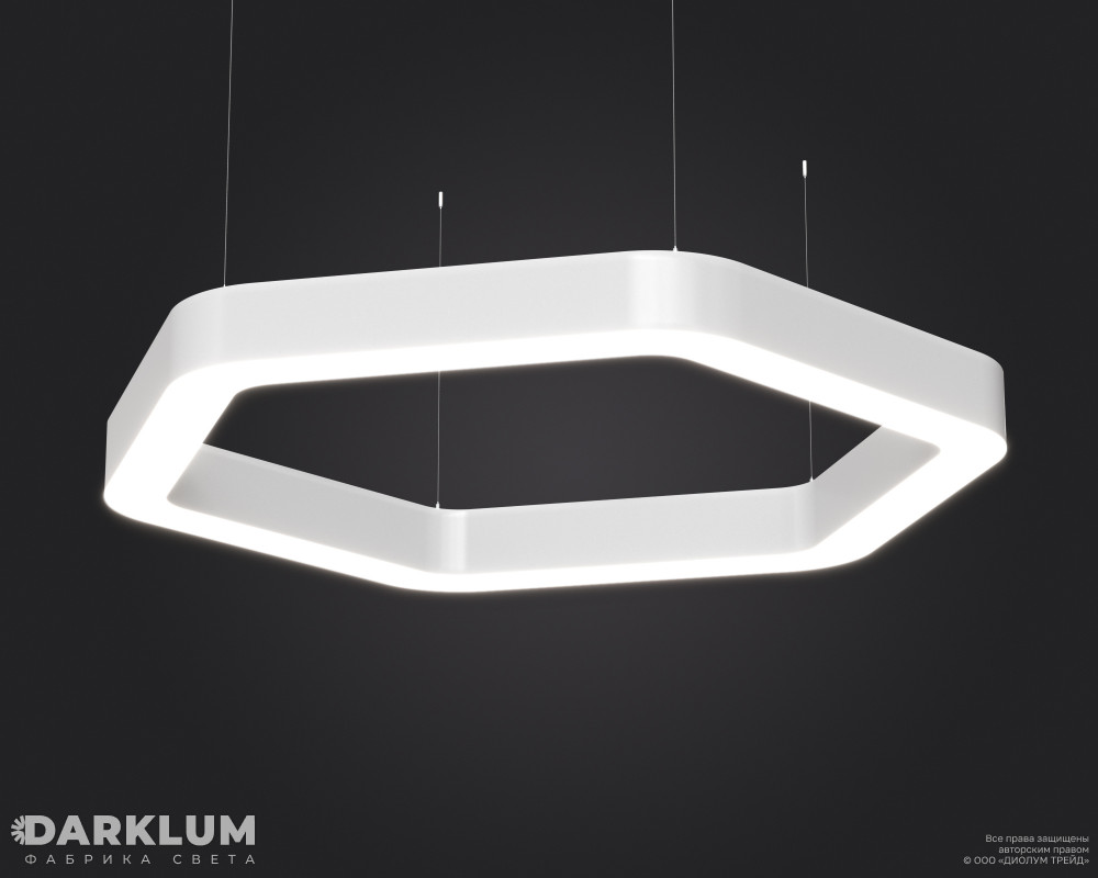 Подвесной светодиодный светильник HEXASOFT-1000 82Вт 4000К белый фото 1