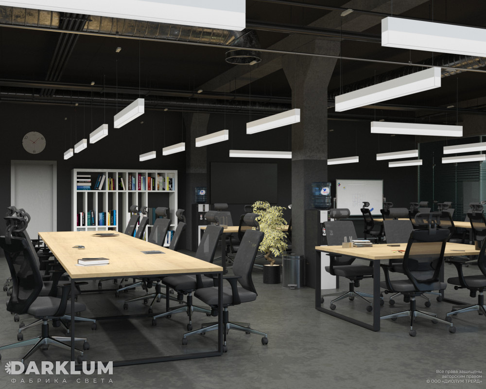 Подвесной светодиодный светильник FTP-WISP-RAY-1000х50 55Вт 3000К белый фото 3