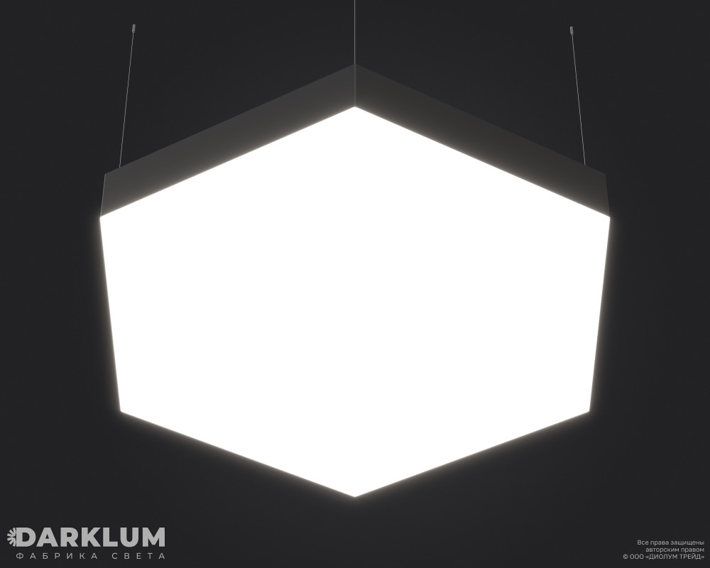 Подвесной светодиодный светильник HEXABOX-400 21Вт 5000К черный фото 2