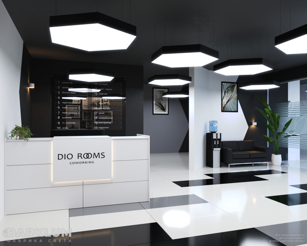 Подвесной светодиодный светильник HEXABOX-400 21Вт 5000К черный фото 3