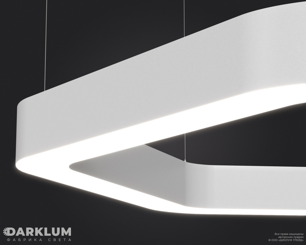 Подвесной светодиодный светильник HEXASOFT-1000 82Вт 4000К белый фото 4