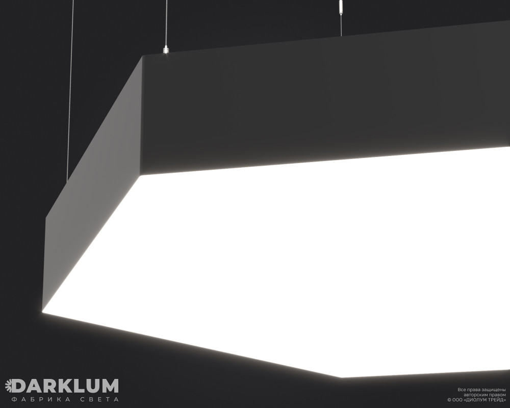 Подвесной светодиодный светильник HEXABOX-400 21Вт 5000К черный фото 4