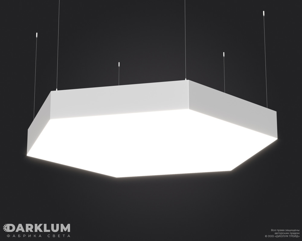Подвесной светодиодный светильник HEXABOX-400 21Вт 5000К белый фото 1