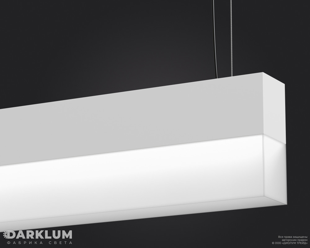 Подвесной светодиодный светильник FTP-WISP-RAY-1000х50 55Вт 4000К белый фото 2