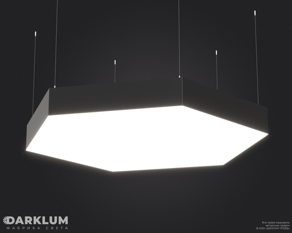 Подвесной светодиодный светильник HEXABOX-400 21Вт 5000К черный фото 1