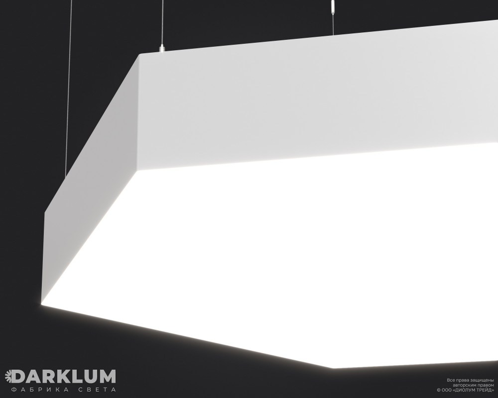 Подвесной светодиодный светильник HEXABOX-400 21Вт 4000К белый фото 4