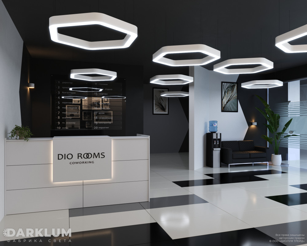 Подвесной светодиодный светильник HEXASOFT-400 31Вт 5000К белый фото 3