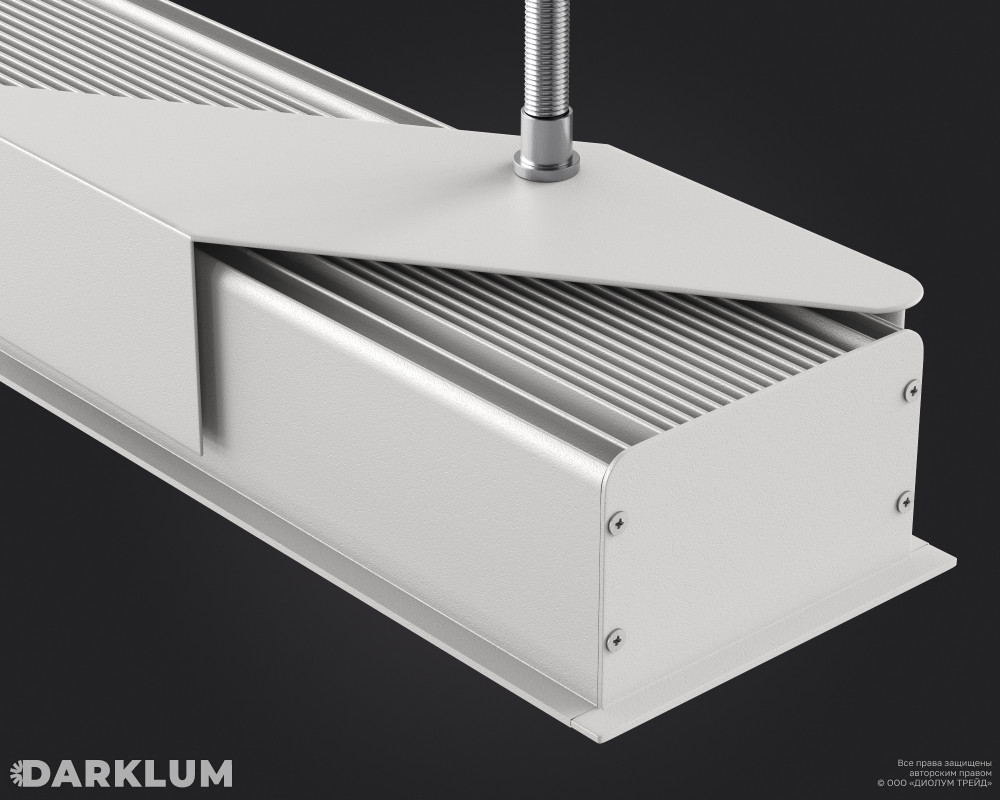 Встраиваемый линейный светодиодный светильник LR84-480 13Вт 4000К IP20 белый фото 3