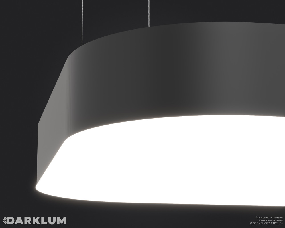 Подвесной светодиодный светильник WOWBOX-SOFT-1500 3000К 150Вт черный фото 4