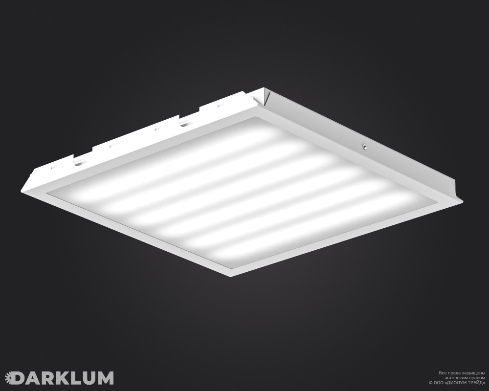 Светодиодный светильник Clip-in (27) 600х600 52Вт с БАП 2 часа 5000К опал IP65 фото 1