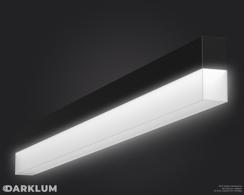 Накладной светодиодный светильник FTP-WISP-RAY-1000х50 55Вт 3000К черный фото 1