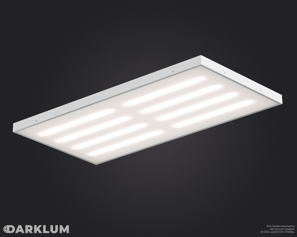 Светодиодный светильник 1200х600 70Вт 4000К опал IP54 фото 1