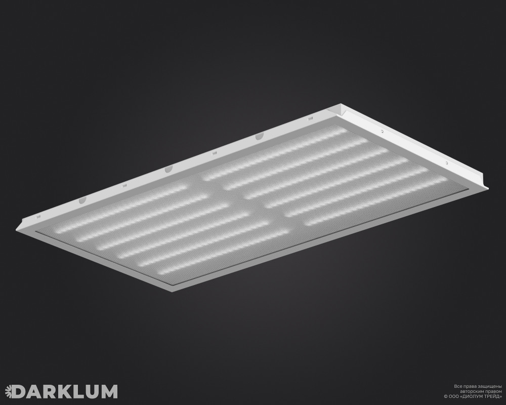 Светодиодный светильник Clip-in (18) 1200х600 105Вт 4000К призма IP54 фото 1