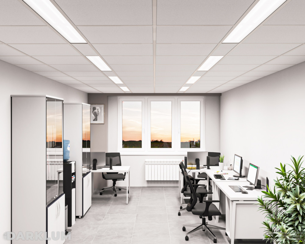 Светодиодный светильник 2х36 35Вт 4000К призма IP40 фото 3