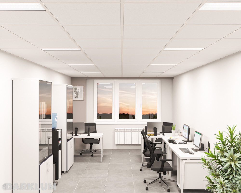 Светодиодный светильник 2х18 17Вт 4000К призма IP54 фото 3