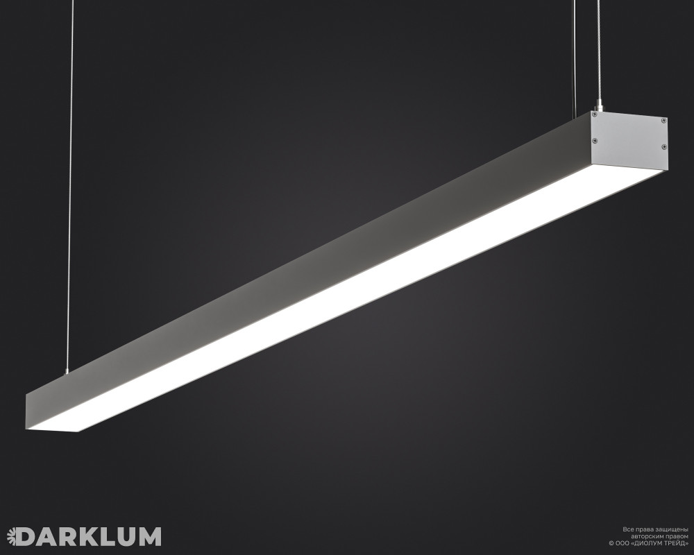 Подвесной линейный светодиодный светильник LP35-1000 54Вт 4000К IP20 серый фото 1