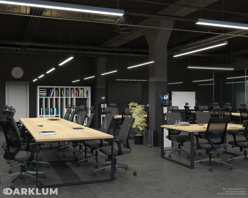 Подвесной линейный светодиодный светильник LP35-1000 54Вт 4000К IP20 серый фото 3