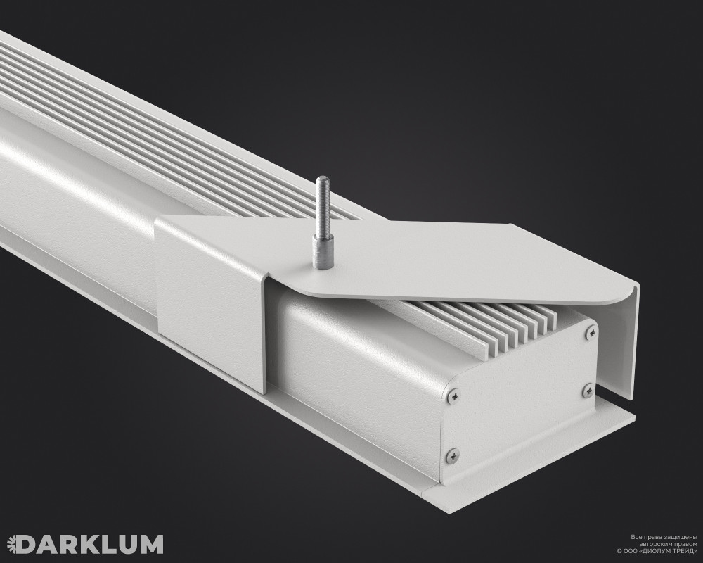 Встраиваемый линейный светодиодный светильник LR63-3000 162Вт 3000К IP20 белый фото 4