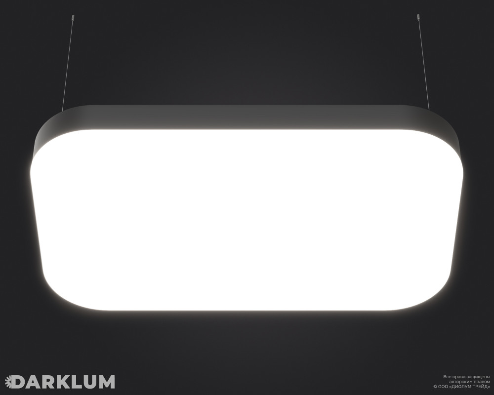 Подвесной светодиодный светильник WOWBOX-SOFT-1500 3000К 150Вт черный фото 2