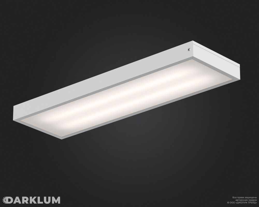 Светодиодный светильник 2х18 17Вт 5000К опал IP40 фото 1