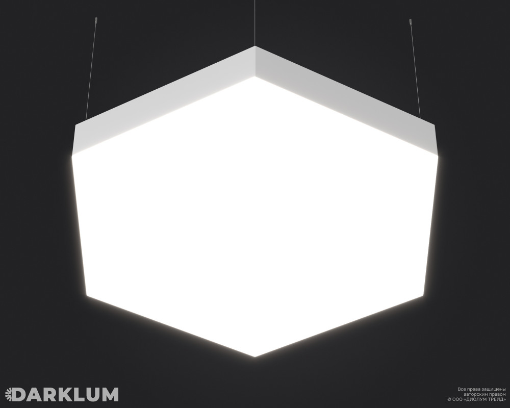 Подвесной светодиодный светильник HEXABOX-400 21Вт 3000К белый фото 2