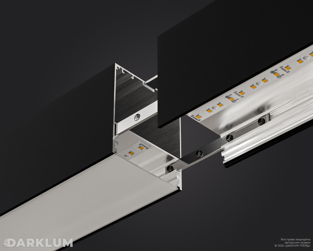 Подвесной линейный светодиодный светильник LP87-3000 162Вт 5000К IP40 черный фото 6