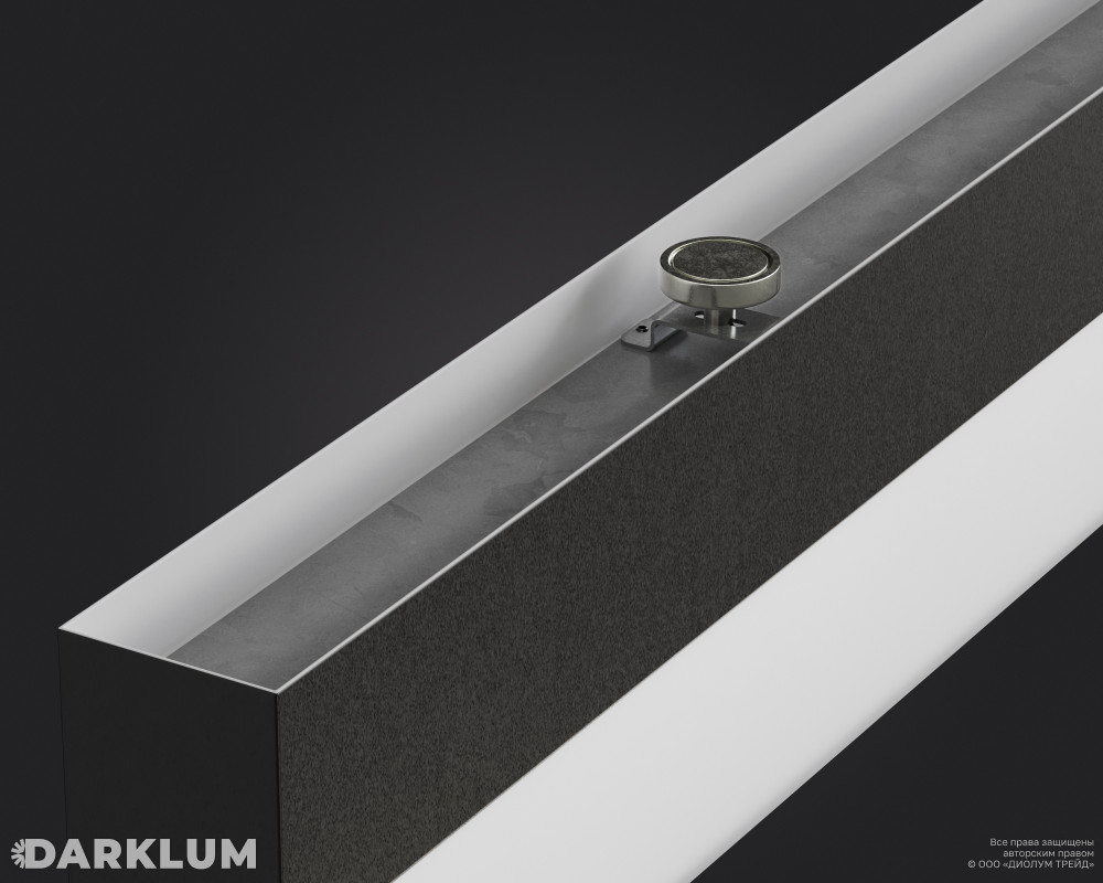 Накладной светодиодный светильник FTP-WISP-RAY-1000х50 55Вт 3000К черный фото 5