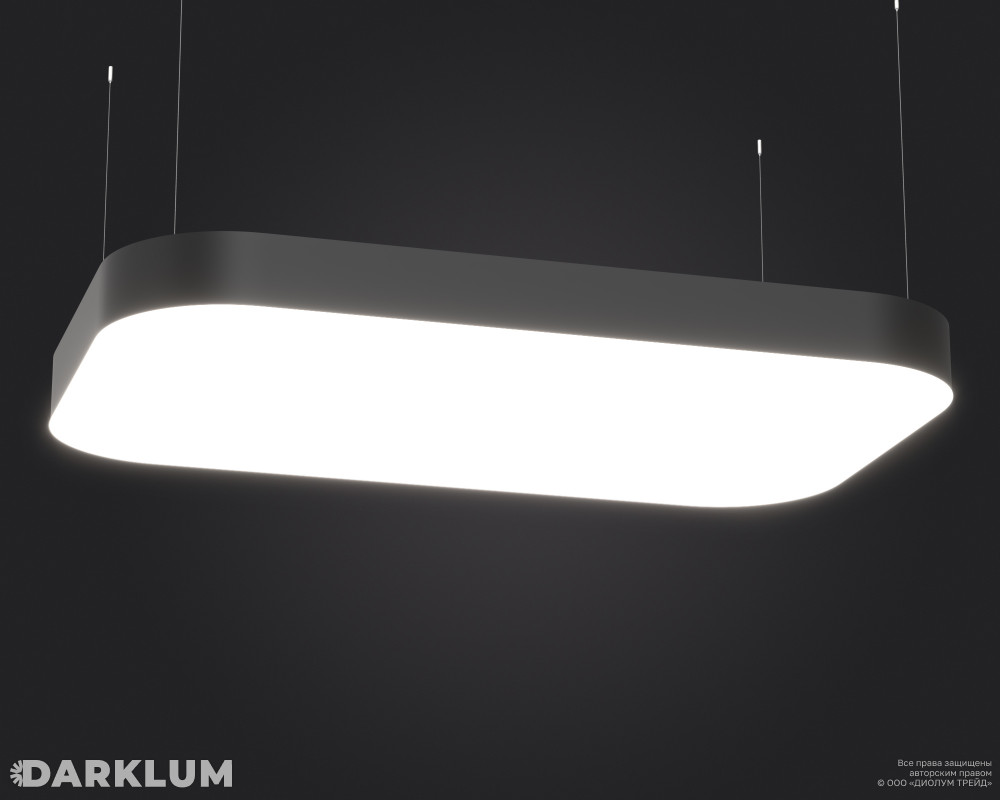 Подвесной светодиодный светильник WOWBOX-SOFT-1500 3000К 150Вт черный фото 1