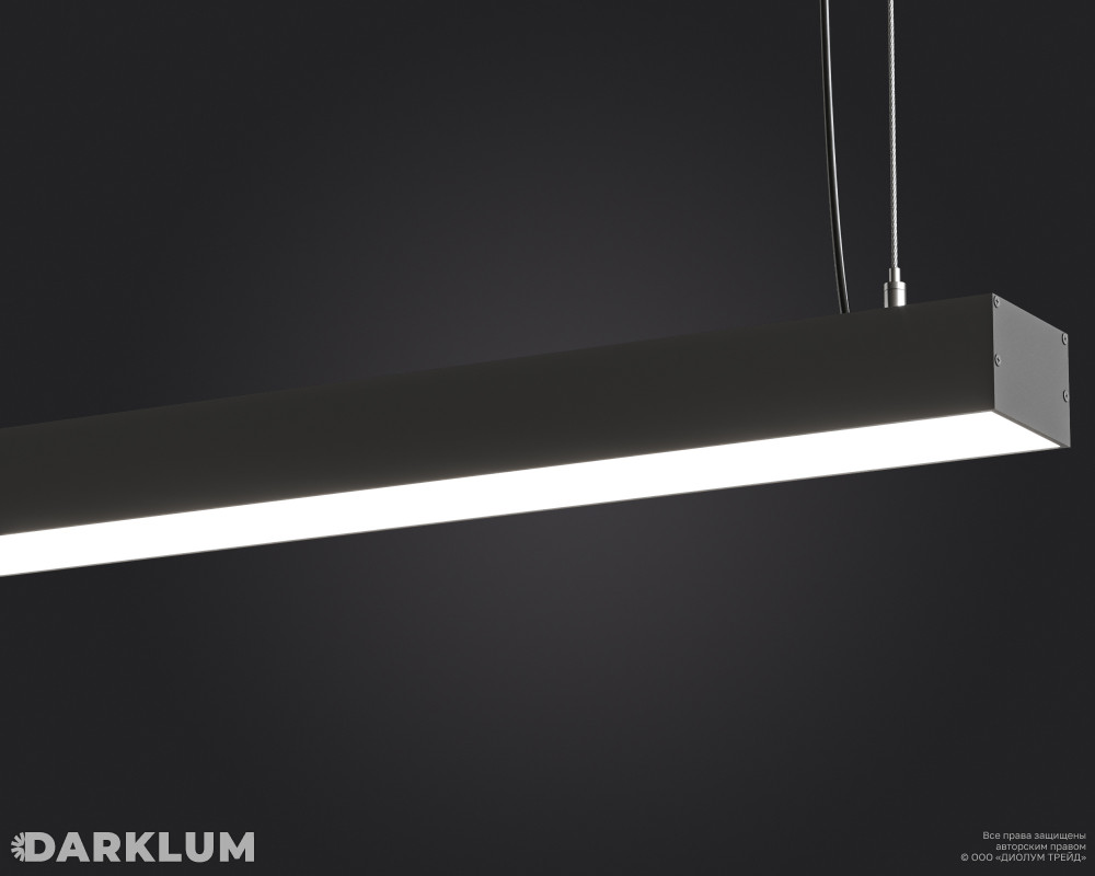 Подвесной линейный светодиодный светильник LP35-1000 54Вт 4000К IP20 серый фото 2