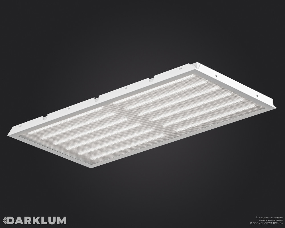 Светодиодный светильник Clip-in (27) 1200х600 105Вт 4000К призма IP54 фото 1