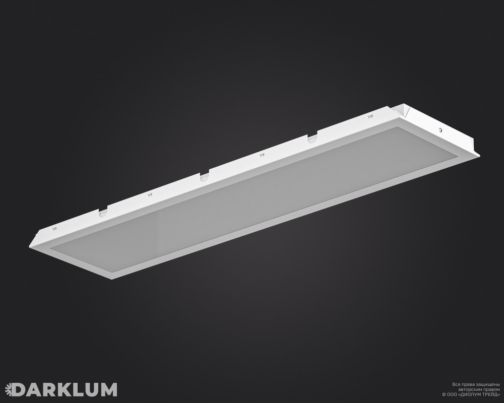 Светодиодный светильник Clip-in (27) 1200х300 38Вт SL 4000К опал IP54 фото 2