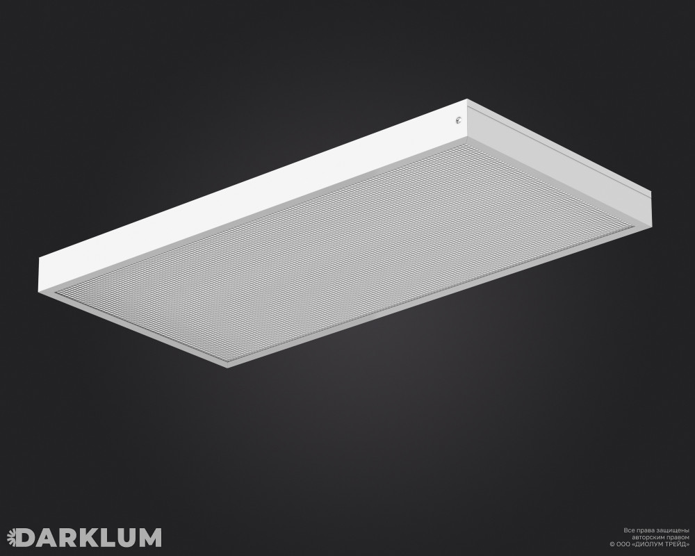 Светодиодный светильник 600х300 17Вт 4000К призма IP40 фото 2