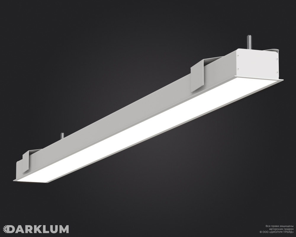 Встраиваемый линейный светодиодный светильник LR84-480 13Вт 4000К IP20 белый фото 1