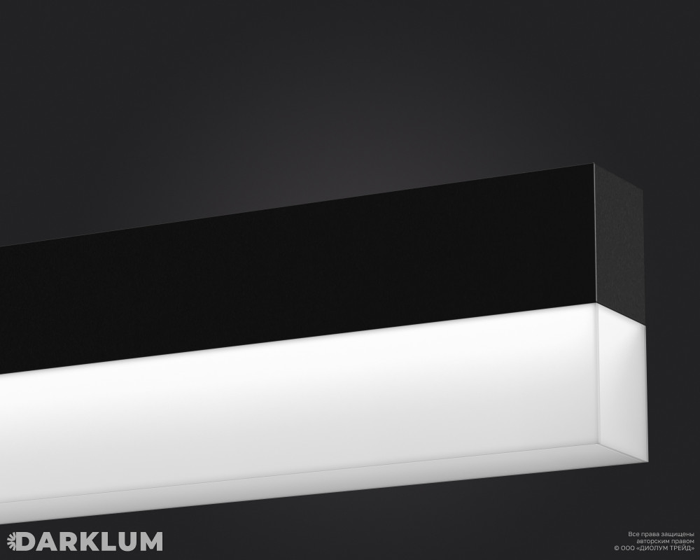 Накладной светодиодный светильник FTP-WISP-RAY-3000х50 163Вт 3000К черный фото 2