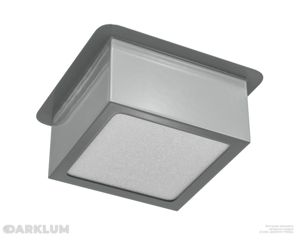 Светодиодный светильник Грильято Домино x3 75х75 16Вт 4000К IP20 серый фото 3