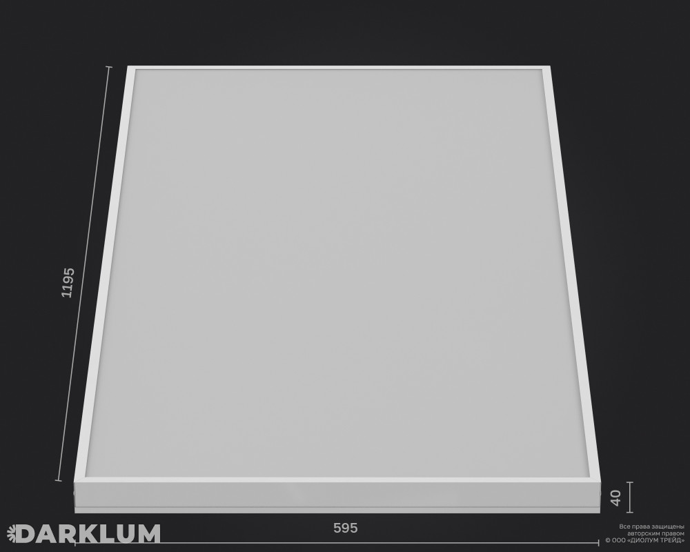 Светодиодный светильник 1200х600 76Вт SL 4000К опал IP40 фото 4