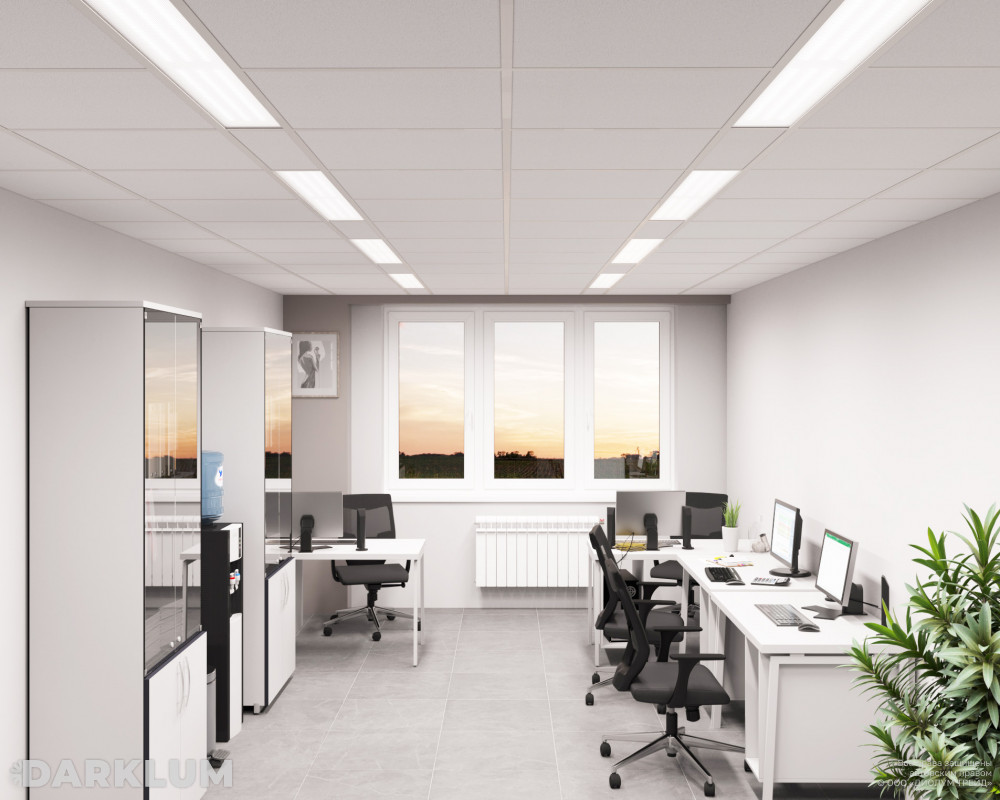 Светодиодный светильник 2х36 52Вт 4000К призма IP40 фото 3