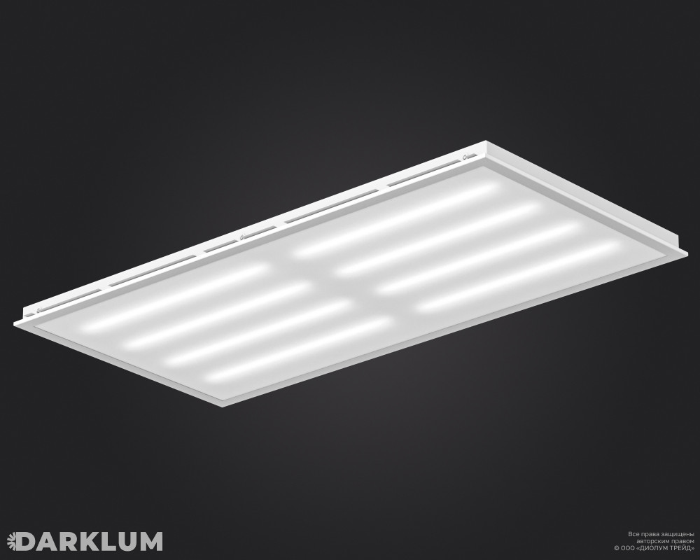 Светодиодный светильник Ecophon Dg 1200х600 70Вт с БАП 2 часа 5000К опал IP40 фото 1