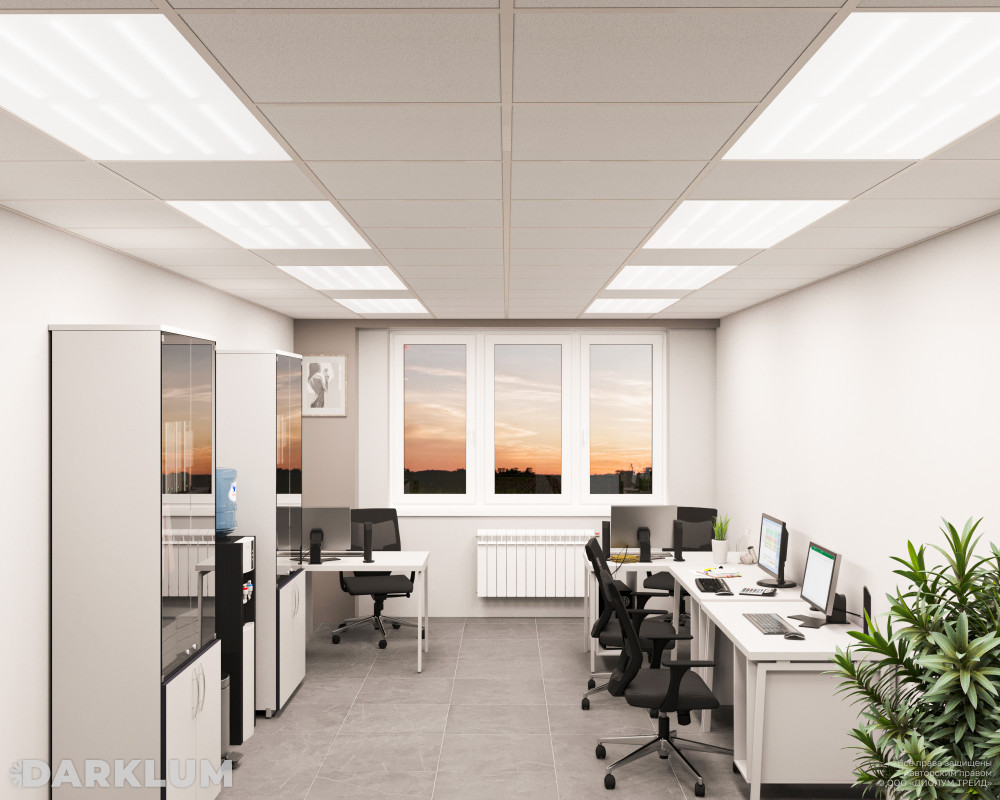 Светодиодный светильник 1200х600 70Вт 4000К призма IP54 фото 3