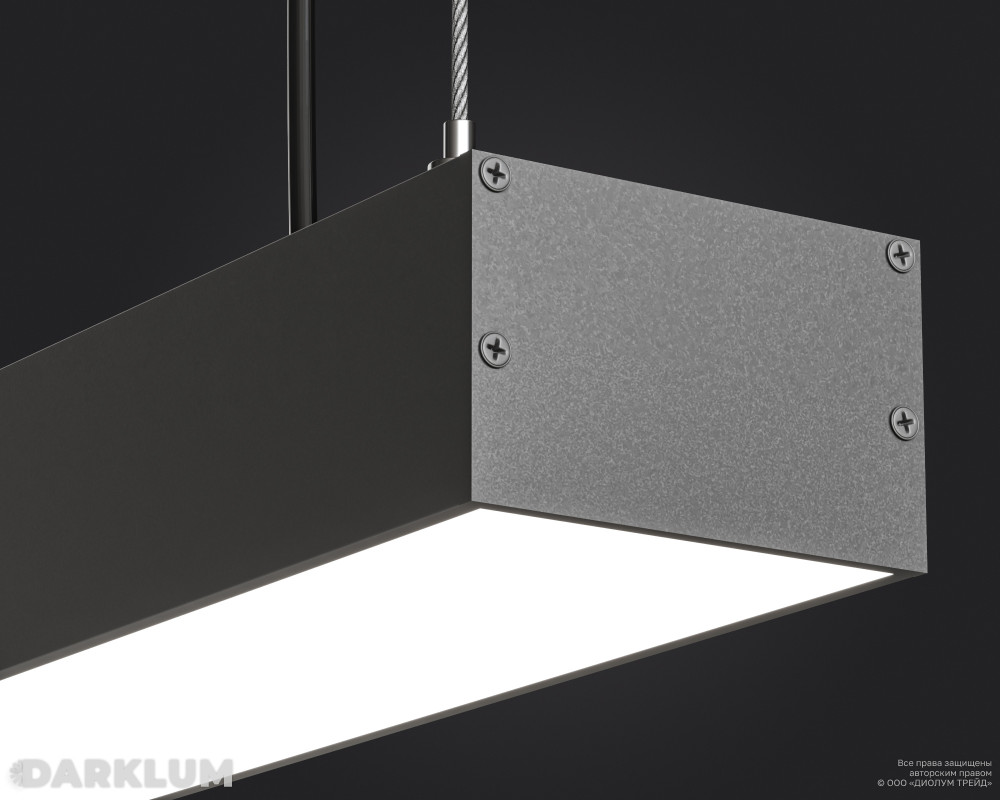 Подвесной линейный светодиодный светильник LP35-1000 54Вт 4000К IP20 серый фото 4