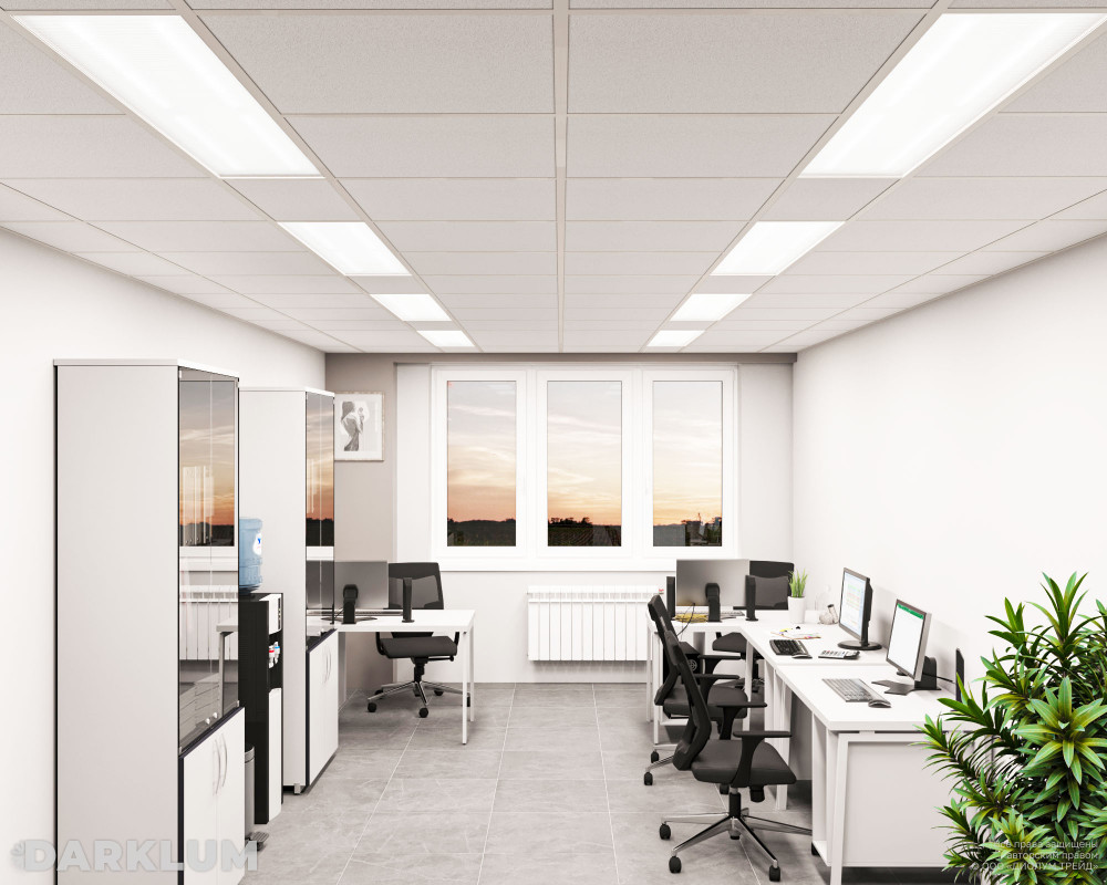 Светодиодный светильник 1200х300 35Вт 4000К призма IP40 фото 3