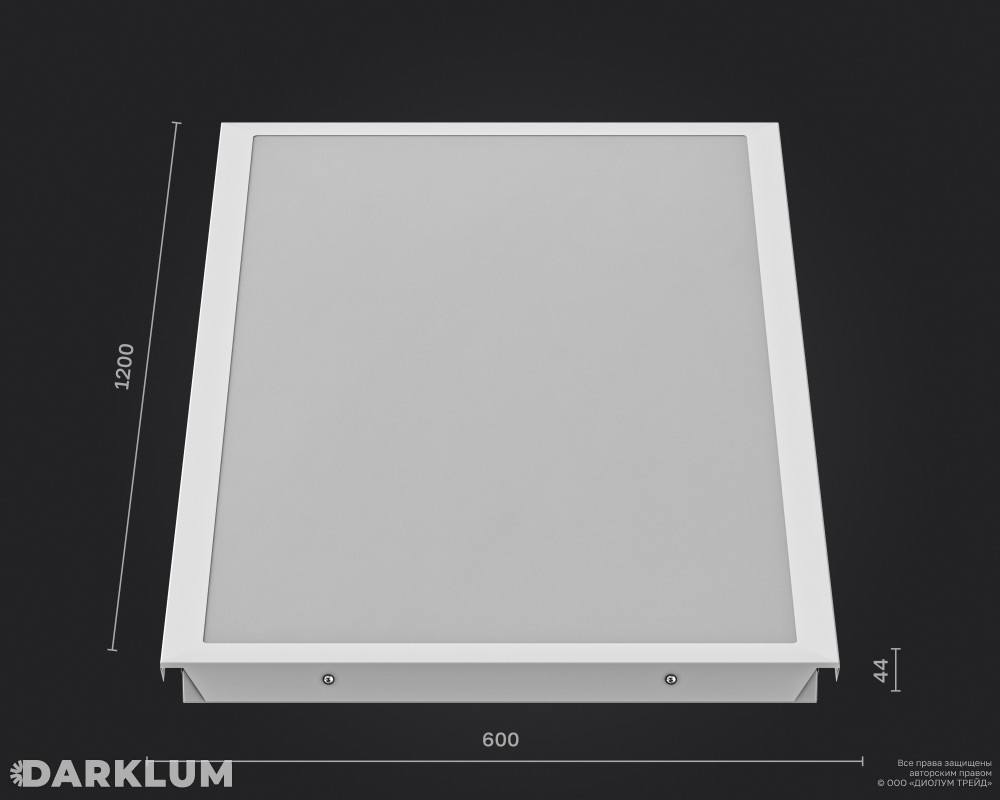 Светодиодный светильник Clip-in (27) 1200х600 70Вт 4000К опал IP54 фото 4