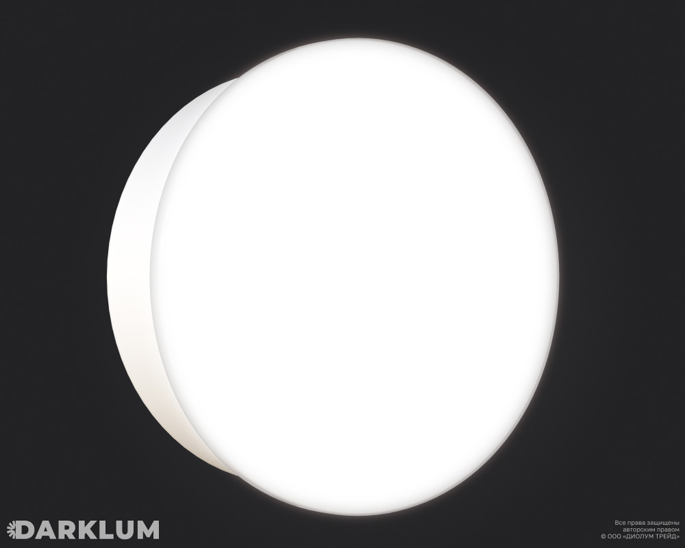 Светодиодный светильник Round 18Вт с датчиком движения 4000К IP65 белый фото 2